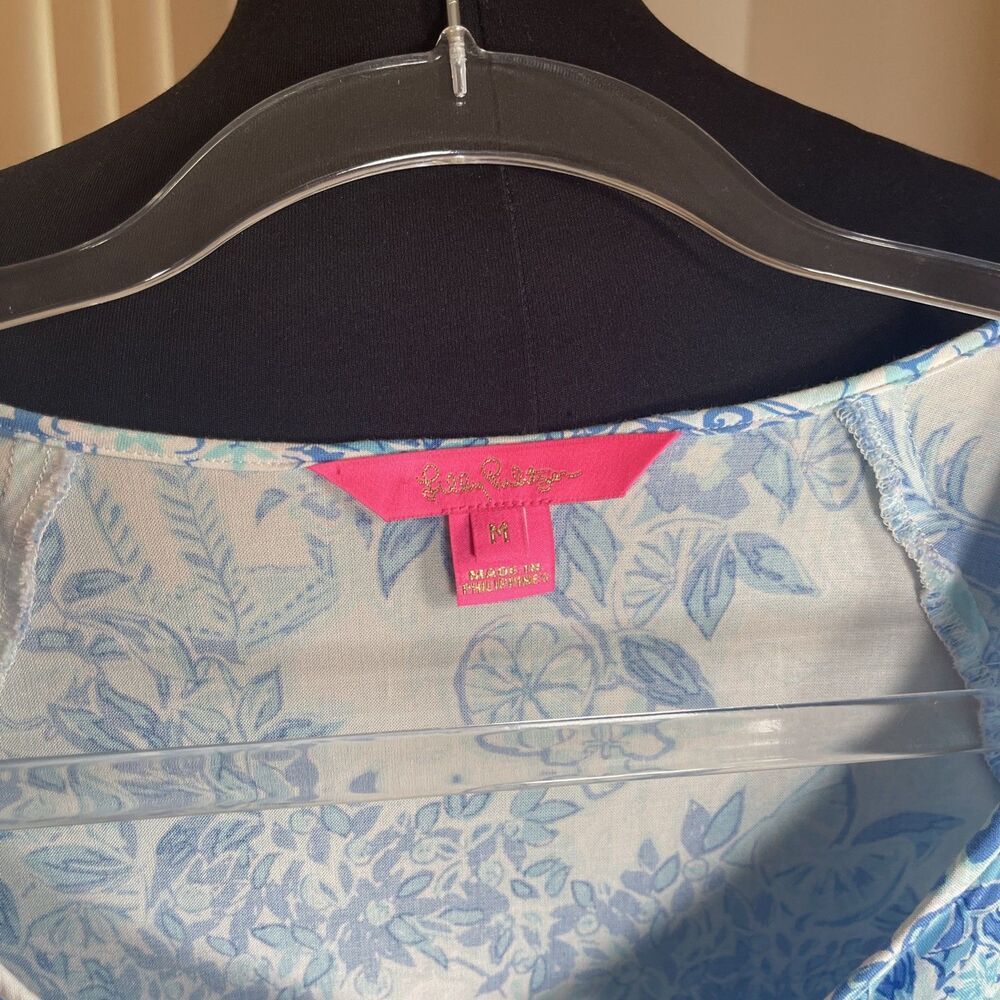 Lilly Pulitzer Azita Tunic Dress in Multi "Toile Me About It" Tassels M - Picture 3 of 9